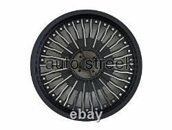 Pour Royal Enfield Classic 500 Parado D1 Jantes en alliage noires à 30 rayons avant et arrière