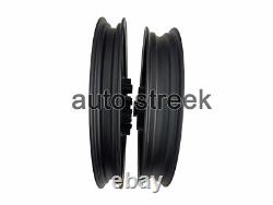 Pour Royal Enfield Classic 500 Parado D1 Jantes en alliage noires à 30 rayons avant et arrière