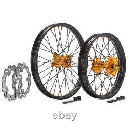 Pour disques de roues CNC avant 21 et arrière 18 pour Suzuki RMZ250 07-24 RMZ450 05-24