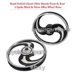 Pour jantes en alliage à 2 rayons avant et arrière Parado pour Royal Enfield Classic 350 500
