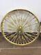 Roue De Bicyclette En Or TorsadÉ En Cage 20 X 1.75 Avant Ou ArriÈre Pour VÉlos De Cruiser Lowrider
