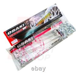 Rayons et écrous en acier inoxydable 9x192+9x235 pour CRF250 CRF300 (Jante avant 21+ arrière 18)