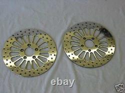 Rotors de frein Harley Super Spoke 11.5 '1984-1999 Flstc avant et arrière avec boulons