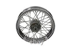 Roue à rayons avant ou arrière de 16 pouces x 3,00 pouces compatible Harley-Davidson