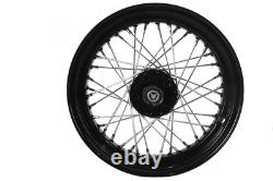 Roue à rayons avant ou arrière de 16 pouces x 3,00 pouces compatible avec Harley Davidson