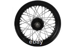 Roue à rayons avant ou arrière de 16 pouces x 3,00 pouces compatible avec Harley Davidson