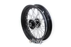 Roue à rayons avant ou arrière de 16 pouces x 3,00 pouces compatible avec Harley Davidson
