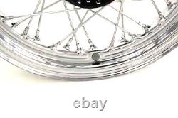 Roue à rayons avant ou arrière de 16 pouces x 3,00 pouces compatible avec Harley Davidson