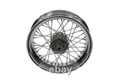 Roue à rayons avant ou arrière de 16 pouces x 4,00 pouces compatible avec Harley Davidson Roue à rayons avant ou arrière de 16 pouces x 4,00 pouces compatible avec Harley Davidson