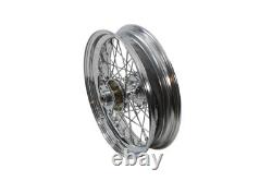 Roue à rayons de 16 pouces x 3,50 pouces arrière ou avant compatible avec Harley Davidson