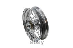 Roue à rayons de 16 pouces x 3,50 pouces arrière ou avant compatible avec Harley Davidson