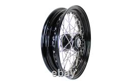 Roue à rayons réplique avant ou arrière de 16 pouces x 3,00 pouces compatible avec Harley Davidson