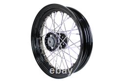 Roue à rayons réplique avant ou arrière de 16 pouces x 3,00 pouces compatible avec Harley Davidson
