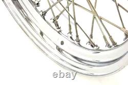 Roue à rayons réplique avant ou arrière de 16 pouces x 3,50 pouces compatible avec Harley Davidson