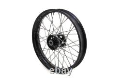 Roue à rayons réplique avant ou arrière de 18 pouces x 2,15 pouces compatible avec Harley Davidson