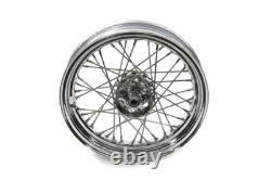 Roue à rayons réplique de 16 pouces x 3,00 pouces pour l'avant ou l'arrière compatible avec Harley Davidson