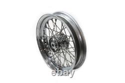Roue à rayons réplique de 16 pouces x 3,00 pouces pour l'avant ou l'arrière compatible avec Harley Davidson