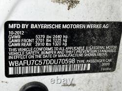 Roue avant d'occasion pour BMW 535i 2013, alliage 18x8, 15 rayons plats à l'avant et à l'arrière
