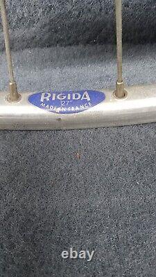 Roue avant et arrière Rigida vintage à 6 vitesses, 36 rayons, 27x1 pouces