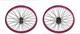 Roue Avant Et Roue Arri&egrave;re En Alliage Violet 20 X 2.125 Pour V&eacute;lo, Pilote 9 Dents, 48 Rayons, Jante En D