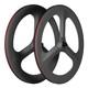 Roue En Carbone &agrave; Trois Branches 700c, Profondeur 70 Mm, Roues En Carbone Pour Frein &agrave; Disque, Axe Traversant
