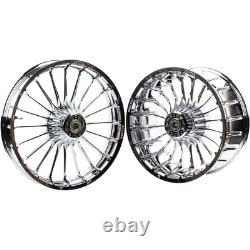 Roues Avant et Arrière Hoprousa pour Harley Breakout 2018+ Aluminium Chrome 21 et 18 pouces