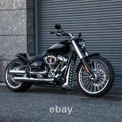 Roues Avant et Arrière Hoprousa pour Harley Breakout 2018+ Aluminium Chrome 21 et 18 pouces