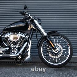 Roues Avant et Arrière Hoprousa pour Harley Breakout 2018+ Aluminium Chrome 21 et 18 pouces