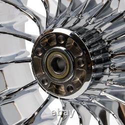Roues Avant et Arrière Hoprousa pour Harley Breakout 2018+ Aluminium Chrome 21 et 18 pouces