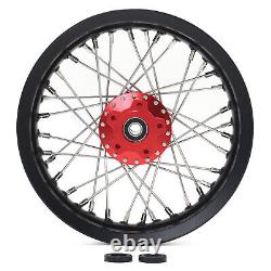 Roues Jantes Avant Arrière 12x2.15 Rayons Moyeu Rouge Pour BETA Explorer Pour Apollo RFN