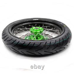 Roues Supermoto KKE 3.5/4.25'' pour KAWASAKI KX250F 2006-2019/2021 KX450F Pneus