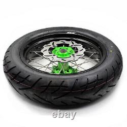 Roues Supermoto KKE 3.5/4.25'' pour KAWASAKI KX250F 2006-2019/2021 KX450F Pneus
