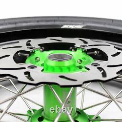 Roues Supermoto KKE 3.5/4.25'' pour KAWASAKI KX250F 2006-2019/2021 KX450F Pneus