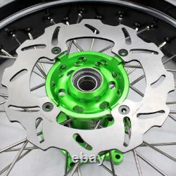 Roues Supermoto KKE 3.5/4.25'' pour KAWASAKI KX250F 2006-2019/2021 KX450F Pneus