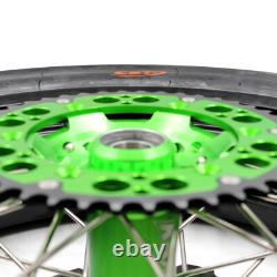 Roues Supermoto KKE 3.5/4.25'' pour KAWASAKI KX250F 2006-2019/2021 KX450F Pneus