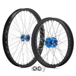 Roues à rayons avant et arrière 21x1.6 & 18x2.15 avec moyeux bleus et jantes noires pour Talaria Sting