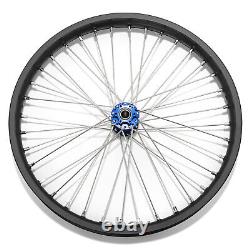 Roues à rayons avant et arrière 21x1.6 & 18x2.15 avec moyeux bleus et jantes noires pour Talaria Sting