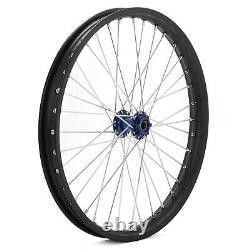 Roues à rayons avant et arrière 21x1.6 & 18x2.15 avec moyeux bleus et jantes noires pour Talaria Sting