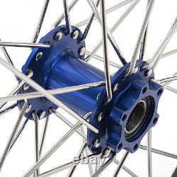 Roues à rayons avant et arrière 21x1.6 & 18x2.15 avec moyeux bleus et jantes noires pour Talaria Sting