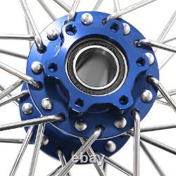 Roues à rayons avant et arrière 21x1.6 & 18x2.15 avec moyeux bleus et jantes noires pour Talaria Sting