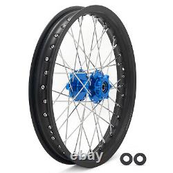 Roues à rayons avant et arrière 21x1.6 & 18x2.15 avec moyeux bleus et jantes noires pour Talaria Sting