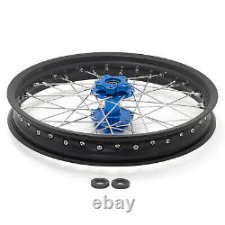 Roues à rayons avant et arrière 21x1.6 & 18x2.15 avec moyeux bleus et jantes noires pour Talaria Sting