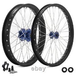 Roues à rayons avant et arrière de 21+18 parlé jantes bleues avec moyeu CNC pour Beta Explorer et Apollo RFN