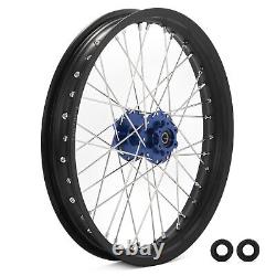 Roues à rayons avant et arrière de 21+18 parlé jantes bleues avec moyeu CNC pour Beta Explorer et Apollo RFN