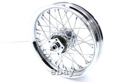 Roues à rayons avant ou arrière de 16 pouces x 3,00 pouces compatibles avec Harley Davidson
