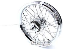 Roues à rayons de 16 pouces x 3,00 pouces avant ou arrière compatibles avec Harley Davidson