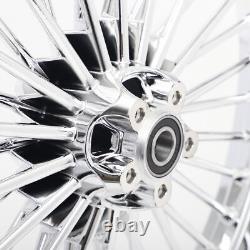 Roues à rayons larges avant de 21 pouces et arrière de 16 pouces pour Harley Dyna Softail Deluxe