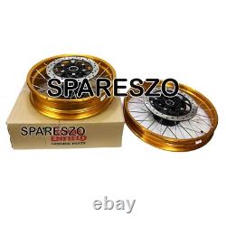 Roues à rayons tubeless dorées adaptées pour Royal Enfield Himalayan 450