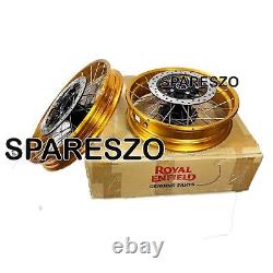 Roues à rayons tubeless dorées adaptées pour Royal Enfield Himalayan 450