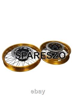 Roues à rayons tubeless dorées adaptées pour Royal Enfield Himalayan 450